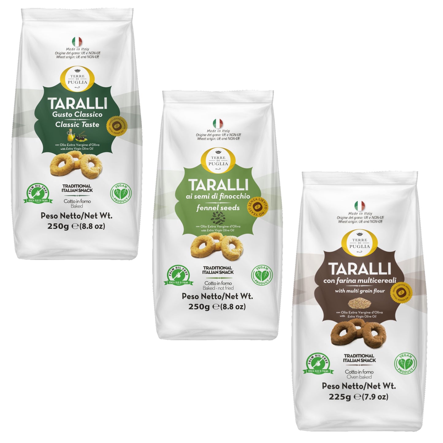 Terre di Puglia Taralli Mix Set (3x 250g)