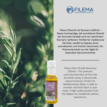 Kaltgepresstes Olivenöl mit Rosmarin – 100 ml