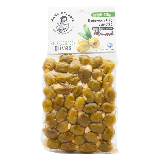 Grüne Oliven mit Mandeln - 250 g